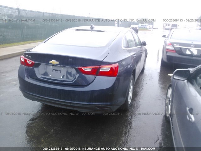 1G1ZB5ST3JF116614 - 2018 CHEVROLET MALIBU LS Mavi foto 4