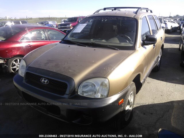 KM8SB82BX1U014168 - 2001 HYUNDAI SANTA FE GOLD photo 2