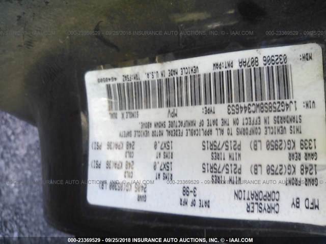 1J4GZ58S8WC344653 - 1998 JEEP GRAND CHEROKEE LAREDO/TSI GRAY photo 9