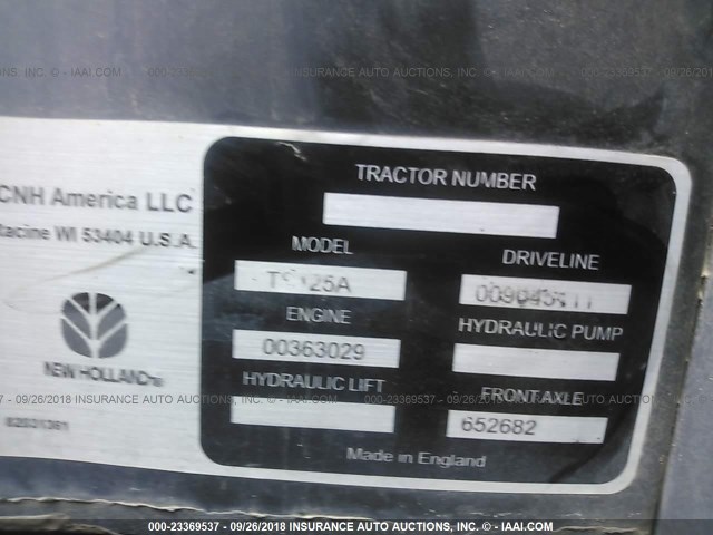 NOVIN - 2010 NEW HOLLAND TS125A TRACTOR  Mavi foto 9