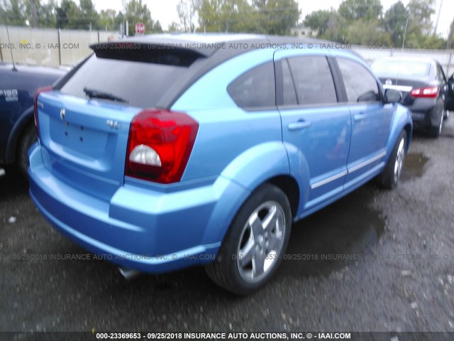 1B3HB78K78D596080 - 2008 DODGE CALIBER R/T BLUE photo 4