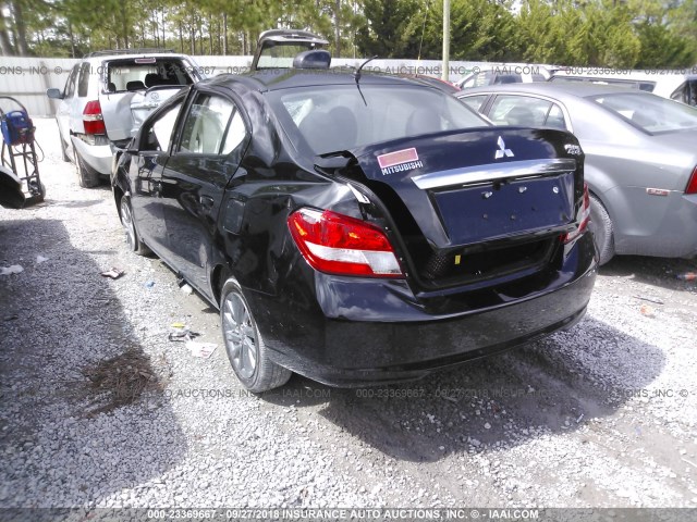 ML32F3FJ8JHF13272 - 2018 MITSUBISHI MIRAGE G4 ES შავი ფოტო 3