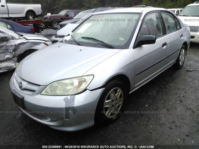 2HGES16384H546409 - 2004 HONDA CIVIC DX VP SILVER photo 2