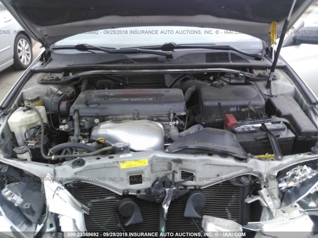 4T1CE30P06U667614 - 2006 TOYOTA CAMRY SOLARA SE/SLE ვერცხლისფერი ფოტო 10