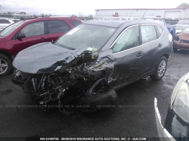 5N1AT2MT3GC797294 - 2016 NISSAN ROGUE S/SL/SV GRAY photo 2