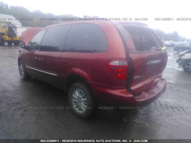 2C8GP64L11R240200 - 2001 CHRYSLER TOWN & COUNTRY LIMITED RED photo 3