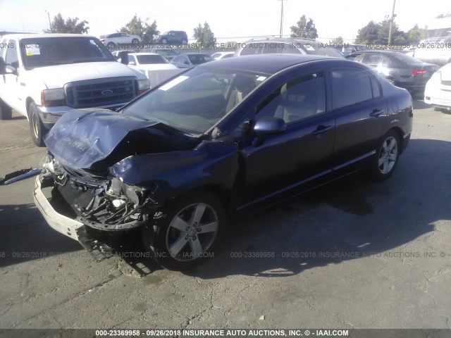 1HGFA16866L023995 - 2006 HONDA CIVIC EX BLUE photo 2