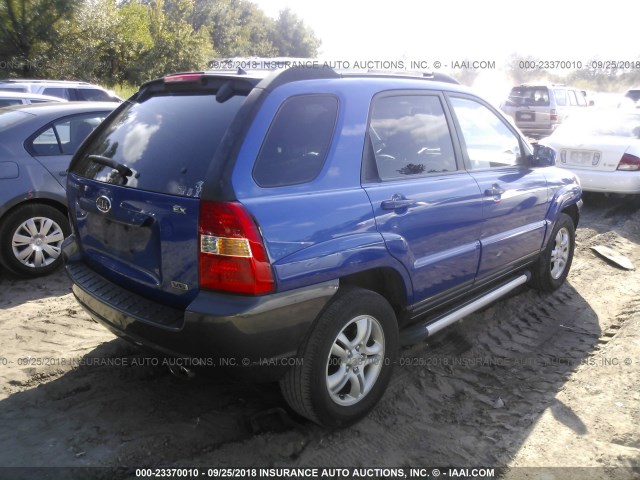 KNDJF723867146097 - 2006 KIA NEW SPORTAGE  BLUE photo 4