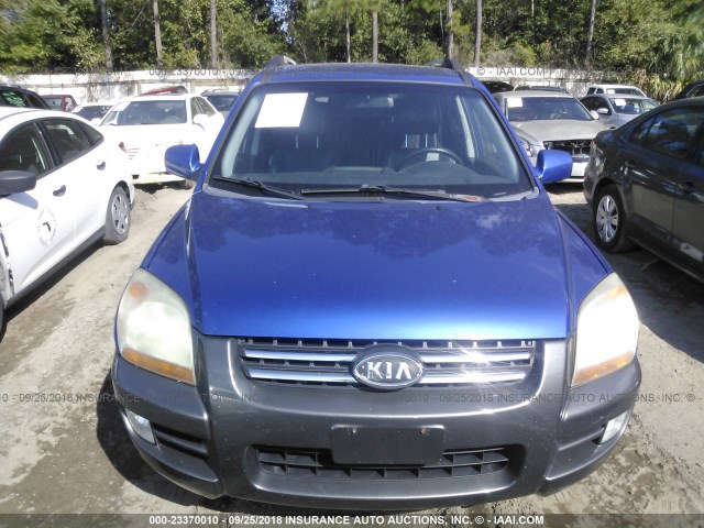 KNDJF723867146097 - 2006 KIA NEW SPORTAGE  BLUE photo 6