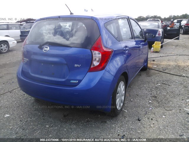 3N1CE2CP7FL353739 - 2015 NISSAN VERSA NOTE S/S PLUS/SV/SL/SR BLUE photo 4