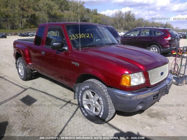 1FTZR45E62PA05805 - 2002 FORD RANGER SUPER CAB RED photo 1