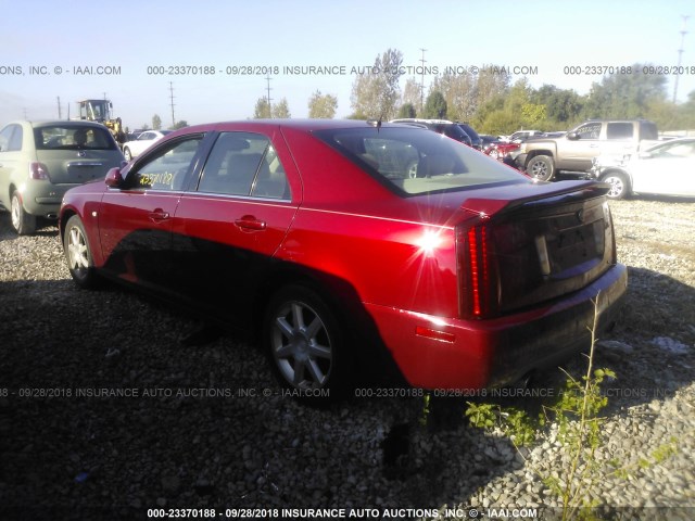 1G6DW677850161020 - 2005 CADILLAC STS RED photo 3