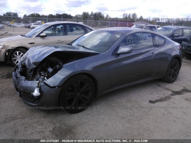 KMHHT6KD9AU011663 - 2010 HYUNDAI GENESIS COUPE 2.0T SILVER photo 2