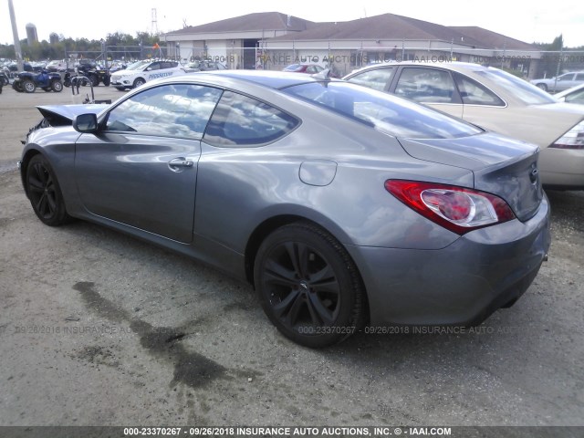 KMHHT6KD9AU011663 - 2010 HYUNDAI GENESIS COUPE 2.0T SILVER photo 3