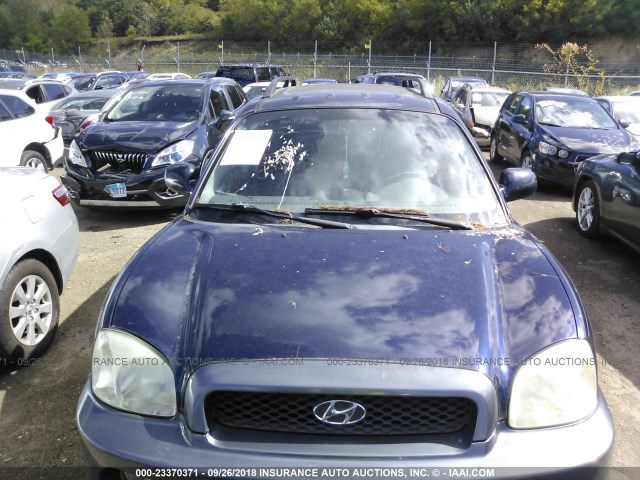 KM8SC73E74U835510 - 2004 HYUNDAI SANTA FE GLS/LX BLUE photo 6