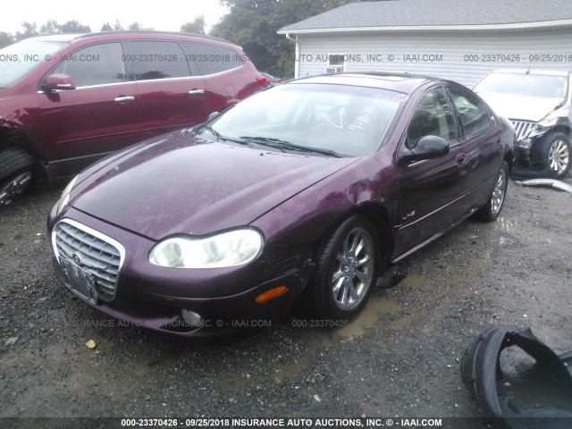 2C3HC56GXXH596725 - 1999 CHRYSLER LHS MAROON photo 2