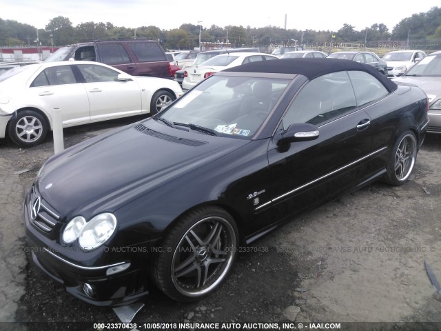 WDBTK77G17T075672 - 2007 MERCEDES-BENZ CLK 63 AMG BLACK photo 2