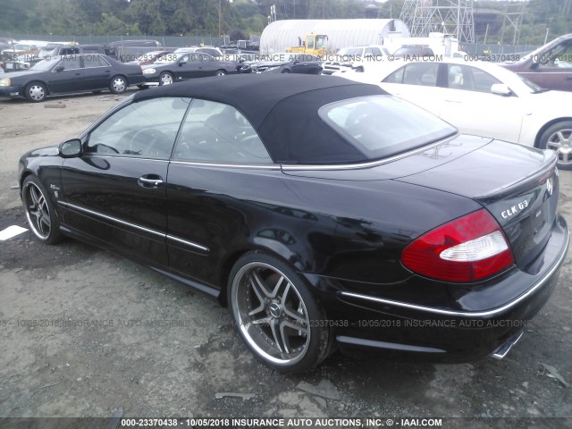 WDBTK77G17T075672 - 2007 MERCEDES-BENZ CLK 63 AMG BLACK photo 3