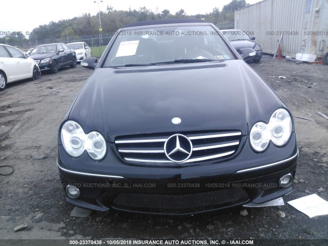 WDBTK77G17T075672 - 2007 MERCEDES-BENZ CLK 63 AMG BLACK photo 6