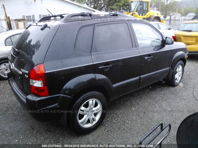 KM8JN12D06U273769 - 2006 HYUNDAI TUCSON GLS/LIMITED BLACK photo 4