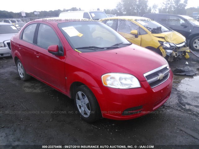 KL1TD56E99B665568 - 2009 CHEVROLET AVEO LS/LT წითელი ფოტო 1