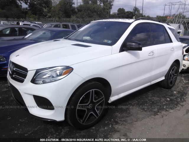 4JGDA5HB7HA961567 - 2017 MERCEDES-BENZ GLE 350 4MATIC WHITE photo 2