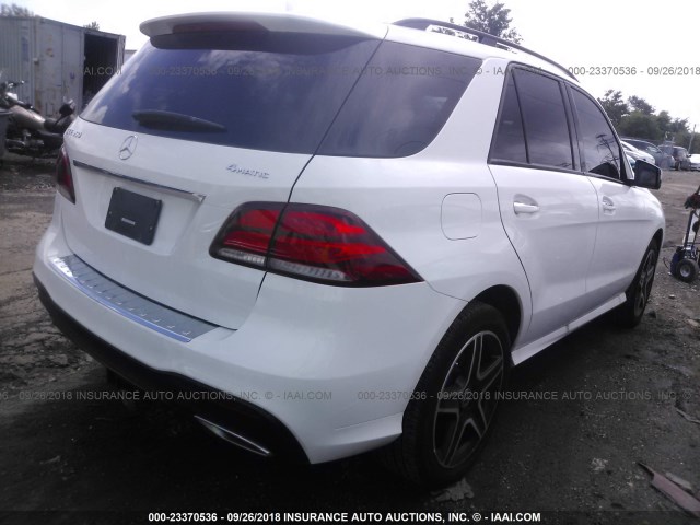 4JGDA5HB7HA961567 - 2017 MERCEDES-BENZ GLE 350 4MATIC WHITE photo 4