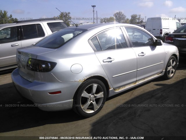 JM1BK123541149634 - 2004 MAZDA 3 S SILVER photo 4