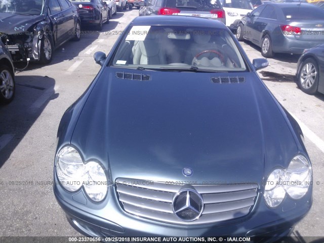 WDBSK75F34F062941 - 2004 MERCEDES-BENZ SL 500 GREEN photo 6