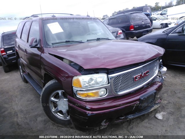 1GKEK63U83J184379 - 2003 GMC YUKON DENALI BURGUNDY photo 1