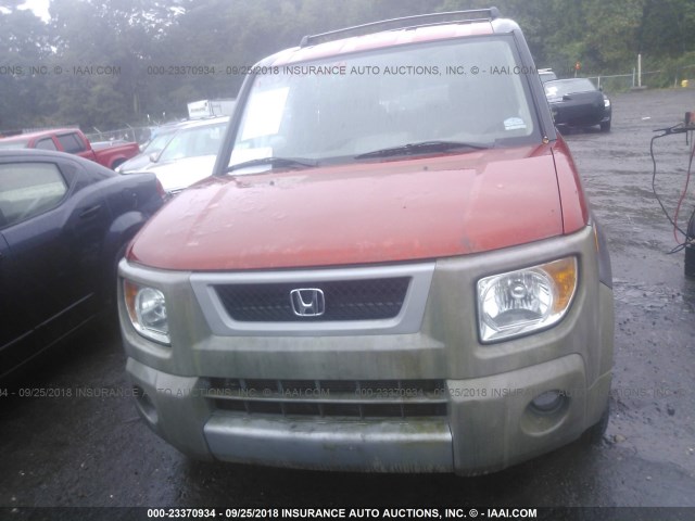 5J6YH28684L015358 - 2004 HONDA ELEMENT EX ORANGE photo 6