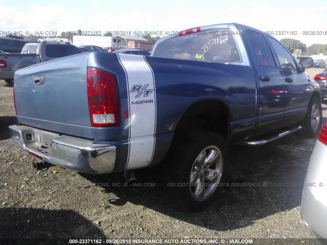 1D7HA18N92S663425 - 2002 DODGE RAM 1500 BLUE photo 4