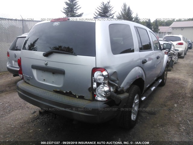 1D4HB38N44F185402 - 2004 DODGE DURANGO ST SILVER photo 4