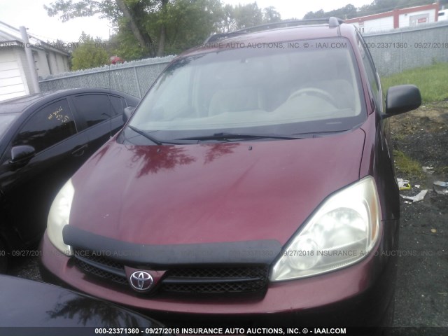 5TDZA23C44S216300 - 2004 TOYOTA SIENNA CE/LE RED photo 6
