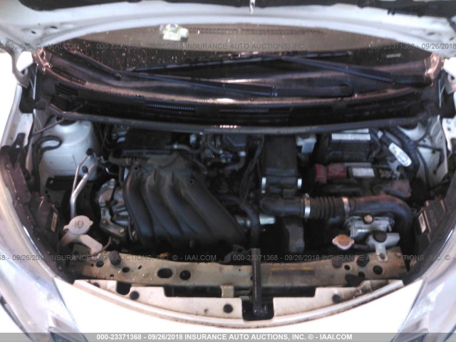 3N1CE2CP1EL425890 - 2014 NISSAN VERSA NOTE S/S PLUS/SV/SL WHITE photo 10