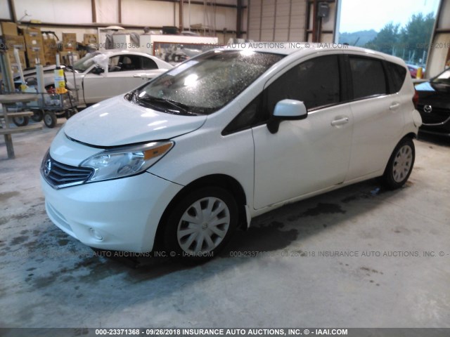 3N1CE2CP1EL425890 - 2014 NISSAN VERSA NOTE S/S PLUS/SV/SL WHITE photo 2