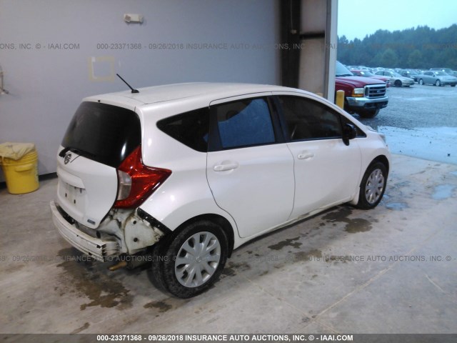 3N1CE2CP1EL425890 - 2014 NISSAN VERSA NOTE S/S PLUS/SV/SL WHITE photo 4