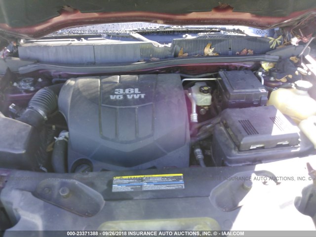 2CKDL537286028814 - 2008 PONTIAC TORRENT GXP MAROON photo 10