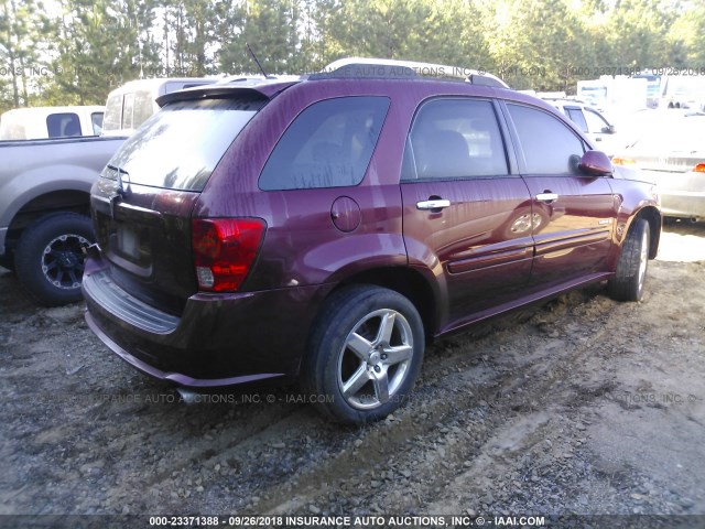 2CKDL537286028814 - 2008 PONTIAC TORRENT GXP MAROON photo 4