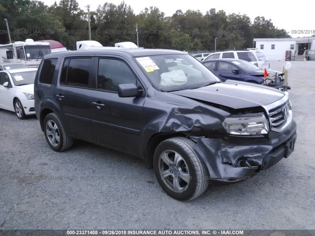 5FNYF4H49EB005674 - 2014 HONDA PILOT EX GRAY photo 1