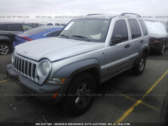 1J4GL48K07W671785 - 2007 JEEP LIBERTY SPORT SILVER photo 2