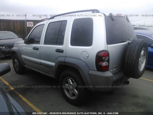 1J4GL48K07W671785 - 2007 JEEP LIBERTY SPORT SILVER photo 3