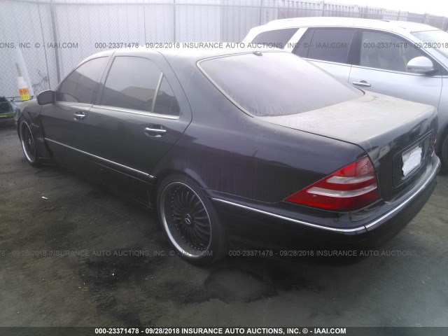 WDBNG75J21A213781 - 2001 MERCEDES-BENZ S 500 BLACK photo 3