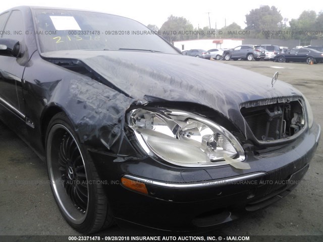 WDBNG75J21A213781 - 2001 MERCEDES-BENZ S 500 BLACK photo 6