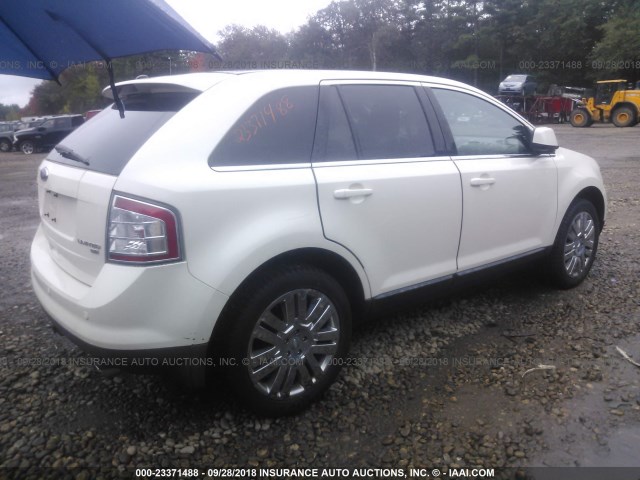 2FMDK49C88BA00642 - 2008 FORD EDGE LIMITED WHITE photo 4