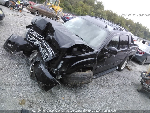 3GNTKFE79DG154523 - 2013 CHEVROLET AVALANCHE LT BLACK photo 2