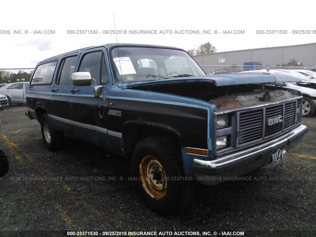 1GKGR26K0JF530920 - 1988 GMC SUBURBAN R25 CONVENTIONAL Dark Blue photo 1