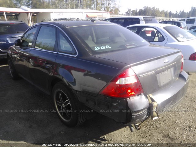 1FAFP24127G105182 - 2007 FORD FIVE HUNDRED SEL GRAY photo 3