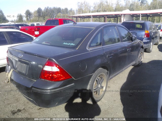 1FAFP24127G105182 - 2007 FORD FIVE HUNDRED SEL GRAY photo 4