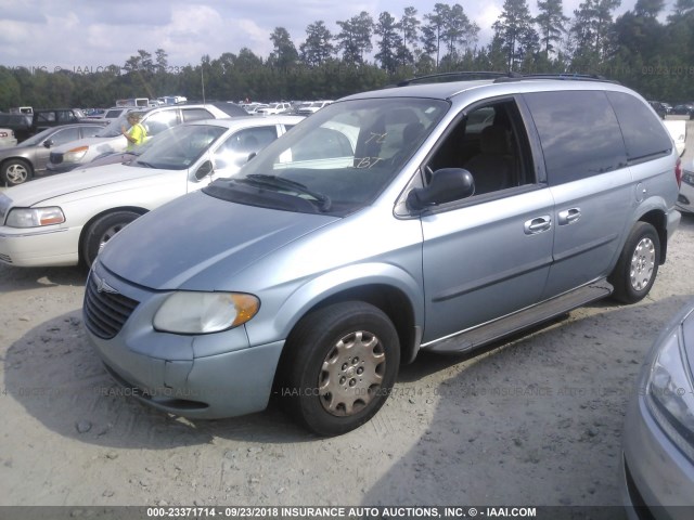 1C8GP45R94B504130 - 2004 CHRYSLER TOWN & COUNTRY  BLUE photo 2